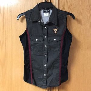 Green Embellished Utility Tank Vest